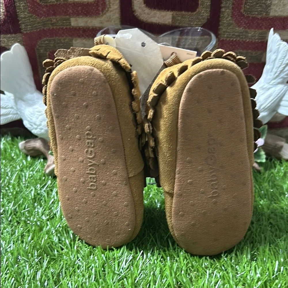 Brown Moccasin Slip-On Shoes with Bow